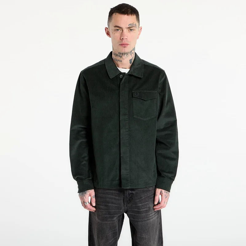 Πουκάμισο FRED PERRY Corduroy Overshirt Court Green XL