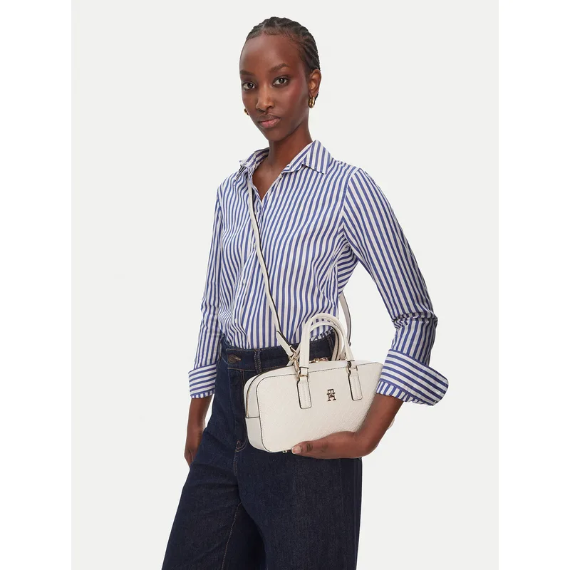 Τσάντα Tommy Hilfiger Th Daily Crossover Mono AW0AW18415 Λευκό