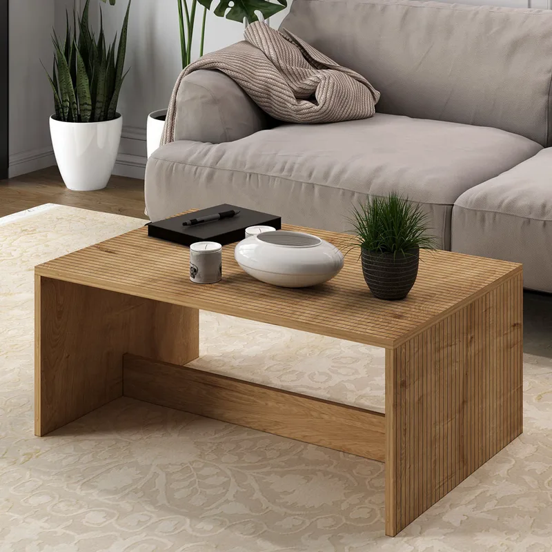 Τραπεζάκι Σαλονιού Lenna - Sapphire Oak 327Ods1415 (90x41,4x60 cm)