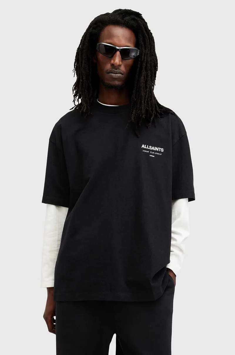 AllSaints oversize t-shirt ανδρικό βαμβακερό