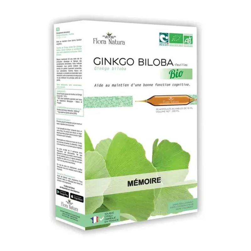Flora Natura Ginkgo Biloba Bio Memoria 20 vials