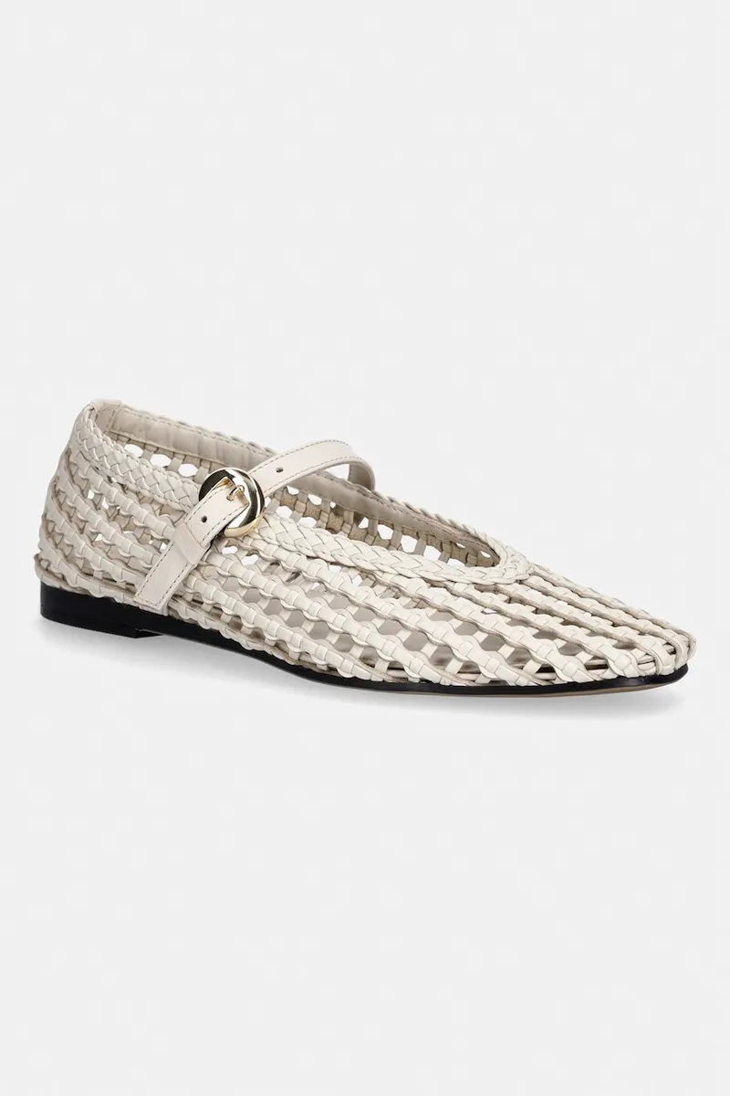 Tommy Hilfiger μπαλαρίνες WOVEN LEATHER MIX BALLERINA