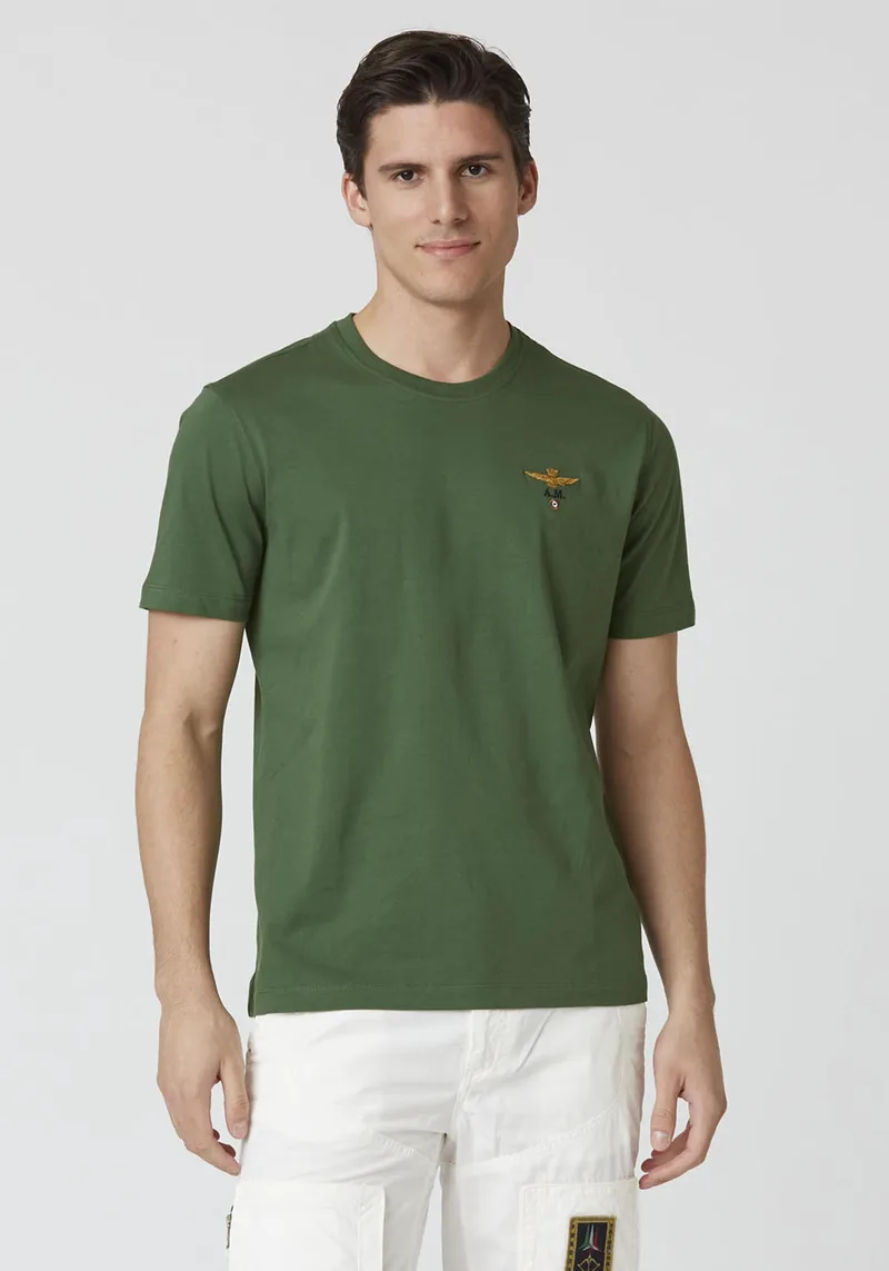 Aeronautica Militare Μπλούζα της σειράς Jersey - TS1580 39334 Forest Green
