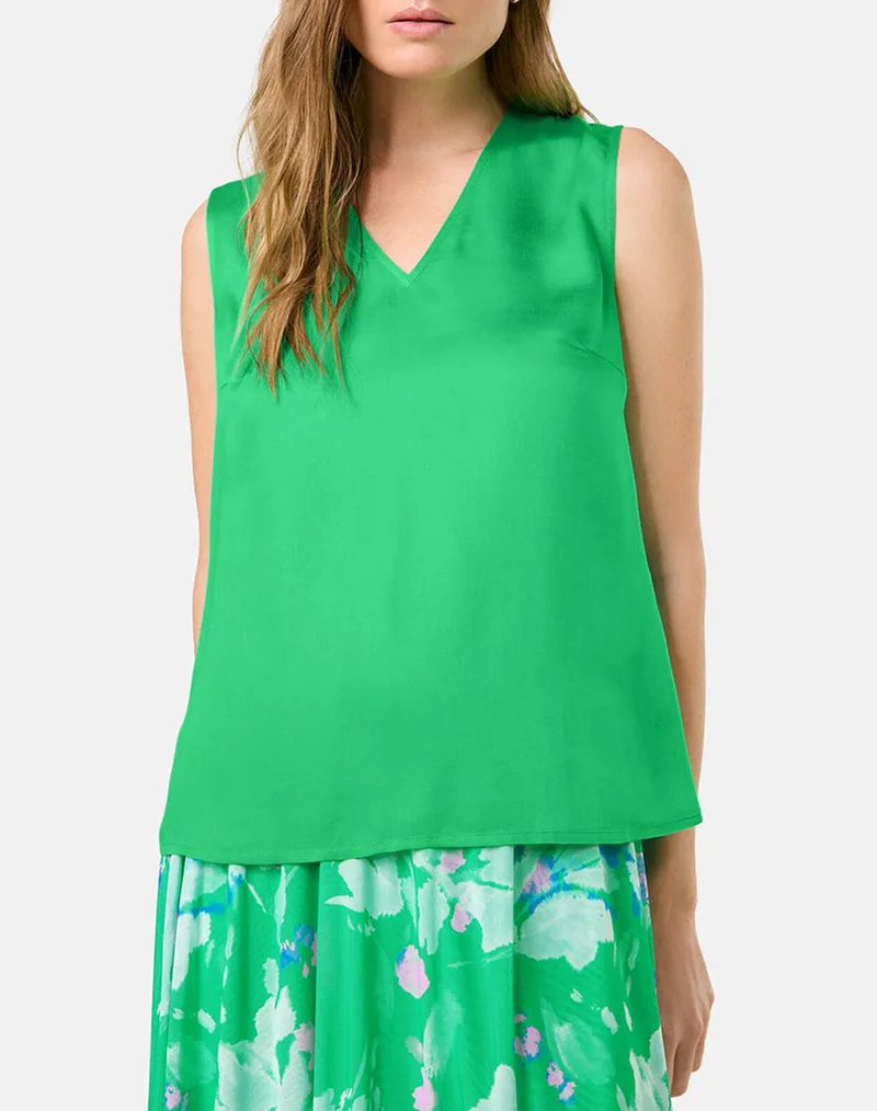 TAIFUN BLOUSE WITHOUT SLEEV 760318-11142-05720 Green