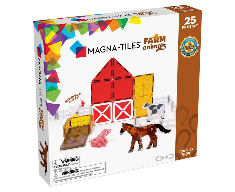 Μαγνητικό Παιχνίδι Κατασκευών Magna-Tiles Farm Animals 25τμχ.