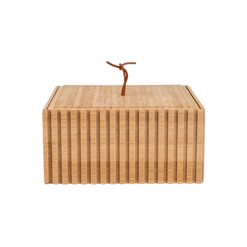 Κουτί Αποθήκευσης-Οργάνωσης Μπάνιου Bamboo Essentials Estia 15x7εκ. 02-13103 (Υλικό: Bamboo) - estia - 02-13103