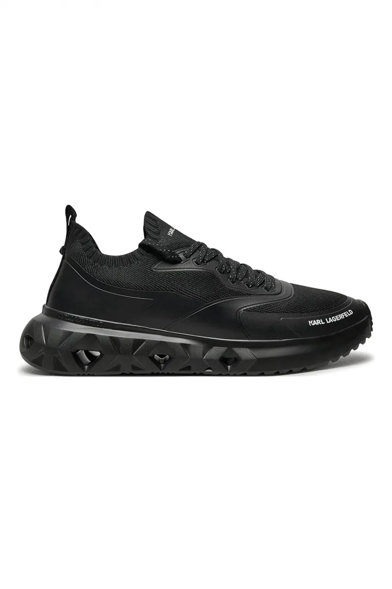 KARL LAGERFELD ΠΑΠΟΥΤΣΙΑ SNEAKERS Κ/KITE RUN KNIT SOCK ΜΑΥΡΟ