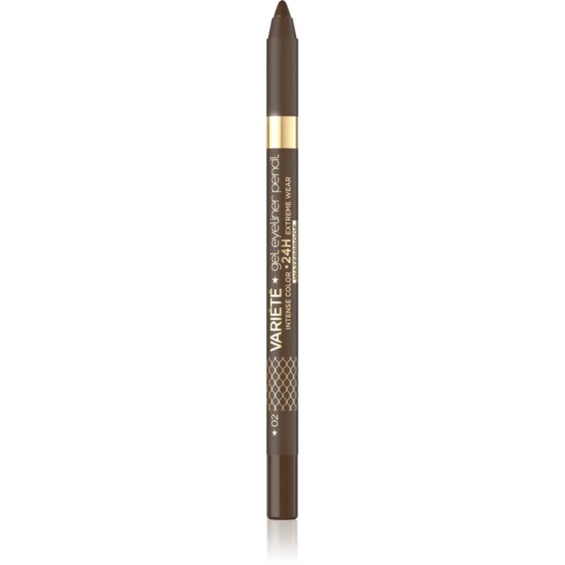 Eveline Cosmetics Variété αδιάβροχο τζελ μολύβι για τα μάτια απόχρωση 02 Brown 1 τμχ