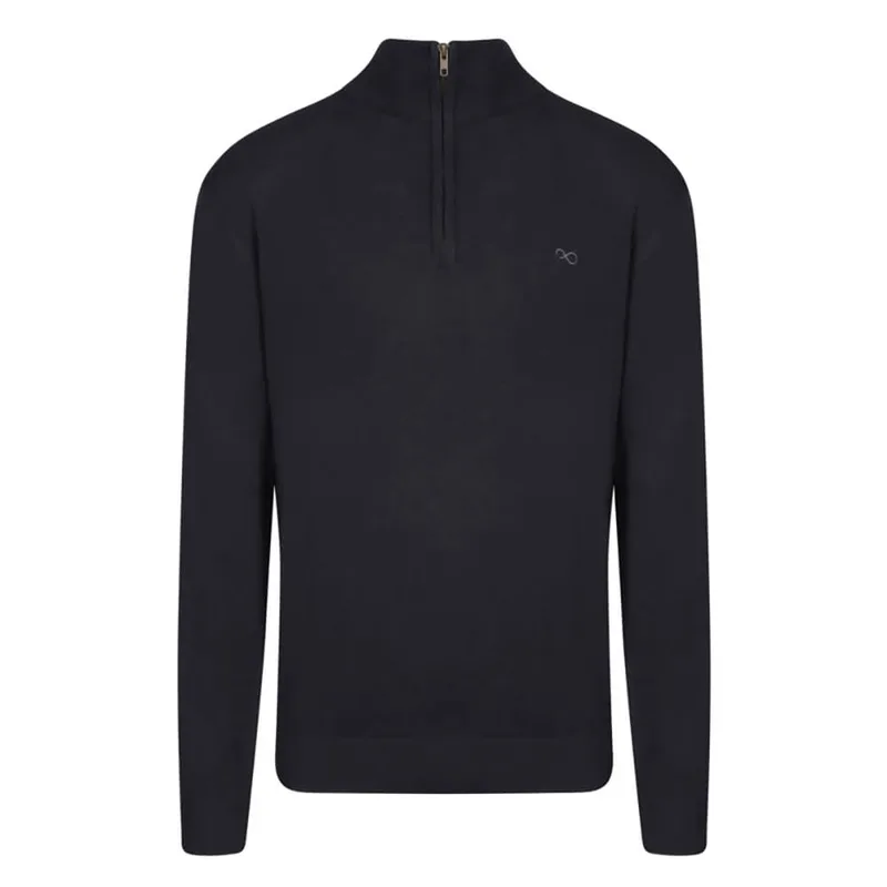Signature Πουλόβερ Μαύρο Half Zip (Modern Fit)