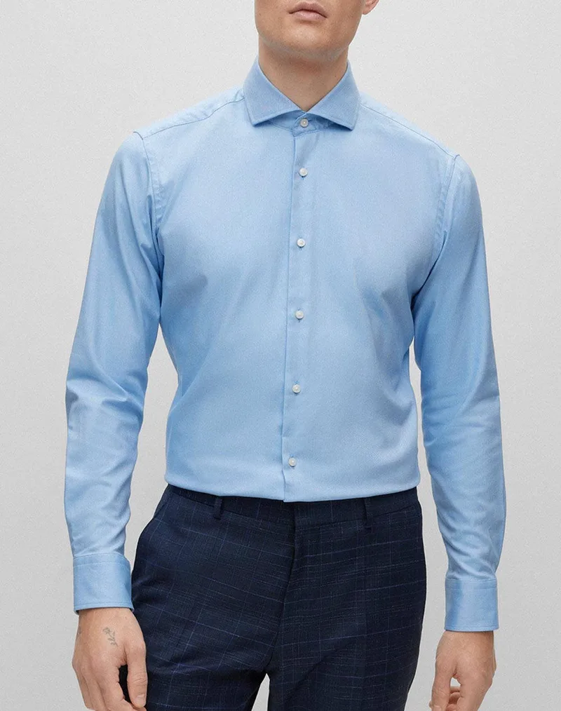 BOSS ΠΟΥΚΑΜΙΣΟ H-JOE-spread-C1-222 50474279-450 LightBlue