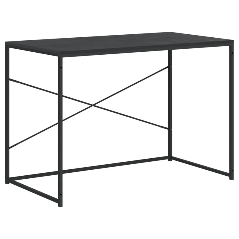 vidaXL Γραφείο Υπολογιστή Μαύρο 110 x 60 x 70 εκ. Επεξεργασμένο Ξύλο