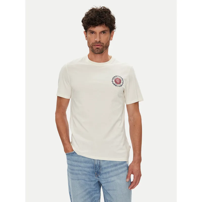 Guess Jeans T-Shirt M5YI04 K8HM0 Εκρού Regular Fit