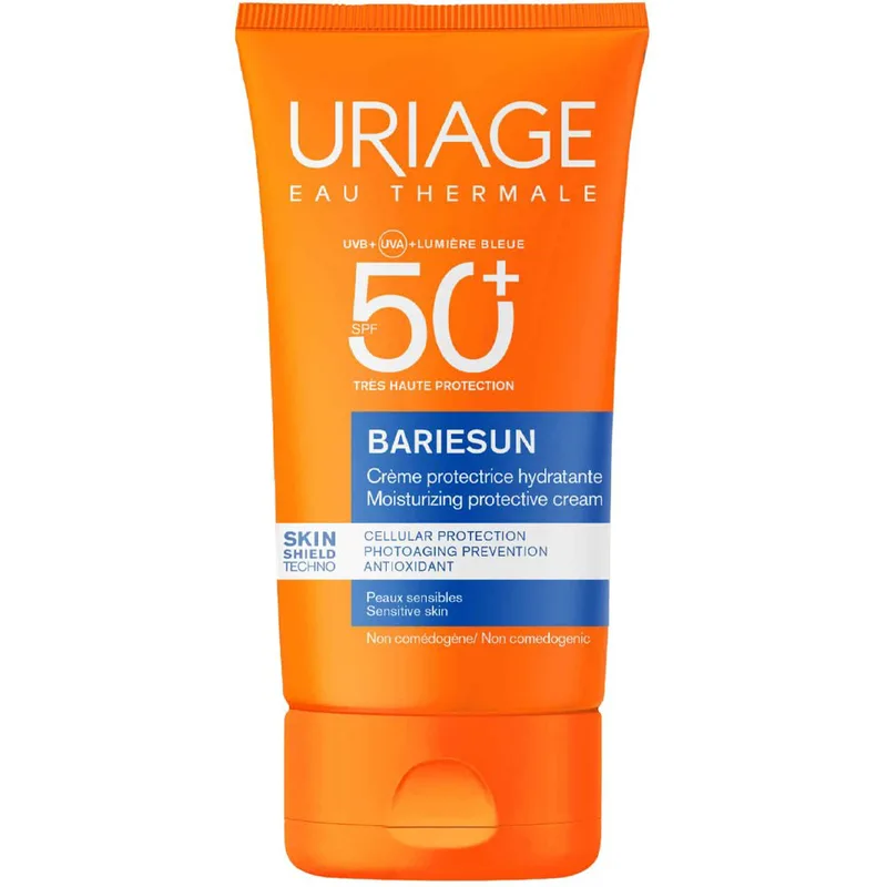 Uriage Bariesun Moisturizing Spf50+ Protective Cream Αντηλιακή Κρέμα Προσώπου Πολύ Υψηλής Προστασίας Ελαφριάς Υφής Κατάλληλη για Ευαίσθητες Επιδερμίδες 50ml