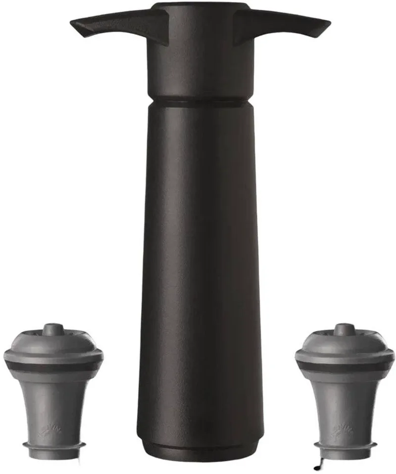 ΑΝΤΛΙΑ VACU VIN WINE SAVER ΜΑΥΡΗ + 2 ΠΩΜΑΤΑ