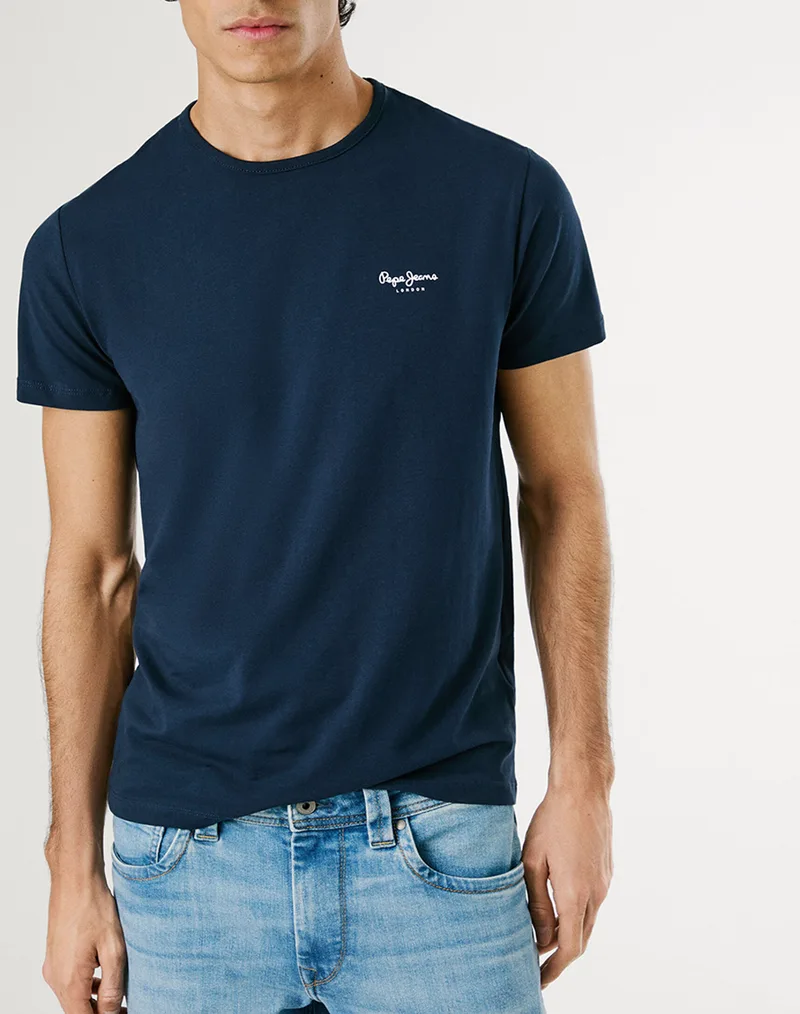 PEPE JEANS NOS DROP 2A ORIGINAL BASIC 3N ΜΠΛΟΥΖΑ ΑΝΔΡΙΚΟ PM508212-595/NAVY Blue