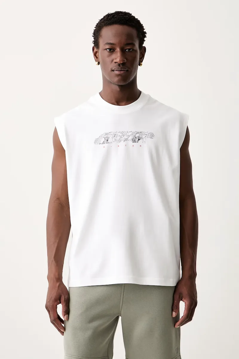G-Star αμάνικο μπλουζάκι ανδρικό βαμβακερό Loose gr