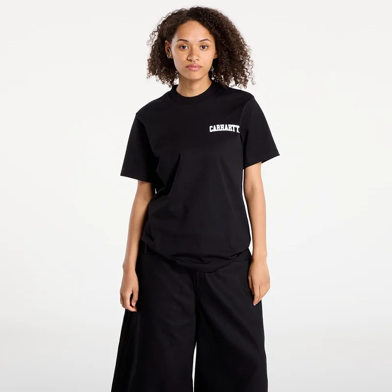 T-shirt Carhartt WIP S/S University Script T-Shirt UNISEX Black/ White XXL