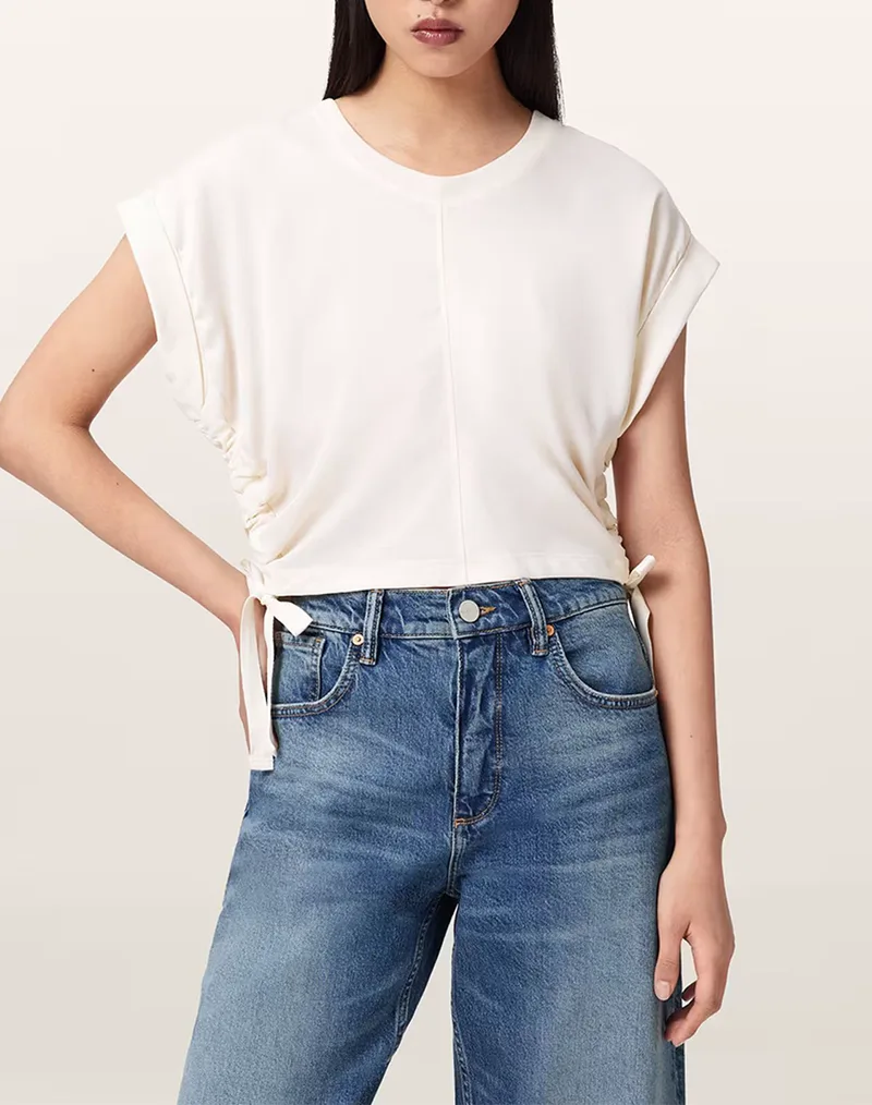 ALL SAINTS TOP W054JC-TOFU WHITE OffWhite