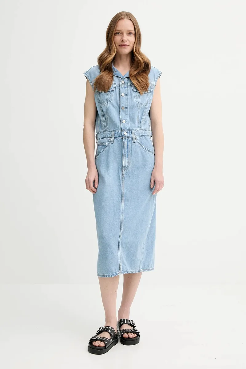 Φόρεμα τζιν Levi's ICONIC SLEEVELESS DRESS
