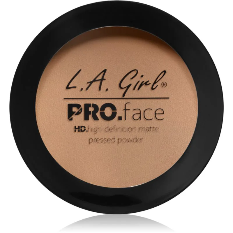 L.A. Girl Cosmetics PRO. Face HD συμπαγής πούδρα με ματ αποτελέσματα απόχρωση Nude Μπεζ 7 γρ