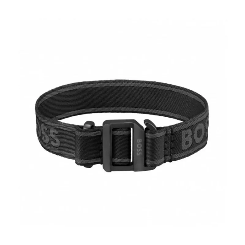 HUGO BOSS Ανδρικό Βραχιόλι Υφασμάτινο Μαύρο 1580488