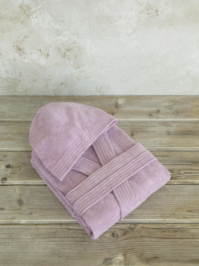 Μπουρνούζι με κουκούλα Zen - Large - Pale Mauve