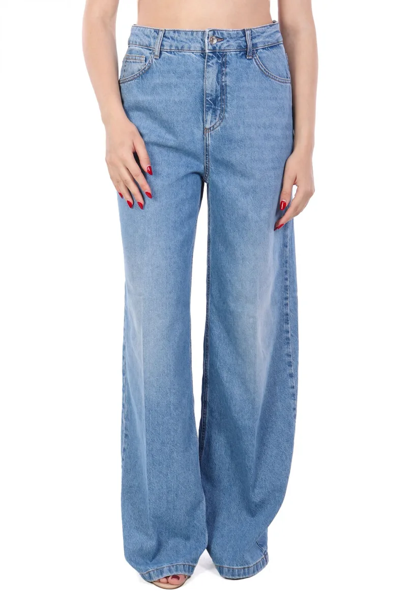 LIU-JO ΠΑΝΤΕΛΟΝΑ JEANS ΠΛΕΚΤΗ ΤΣΕΠΗ ΜΠΛΕ
