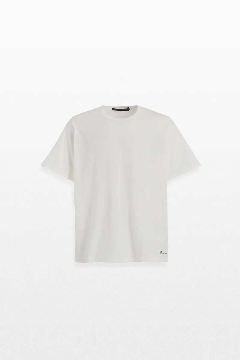 YOHJI YAMAMOTO Ανδρικό Λευκό Logo Print T-Shirt
