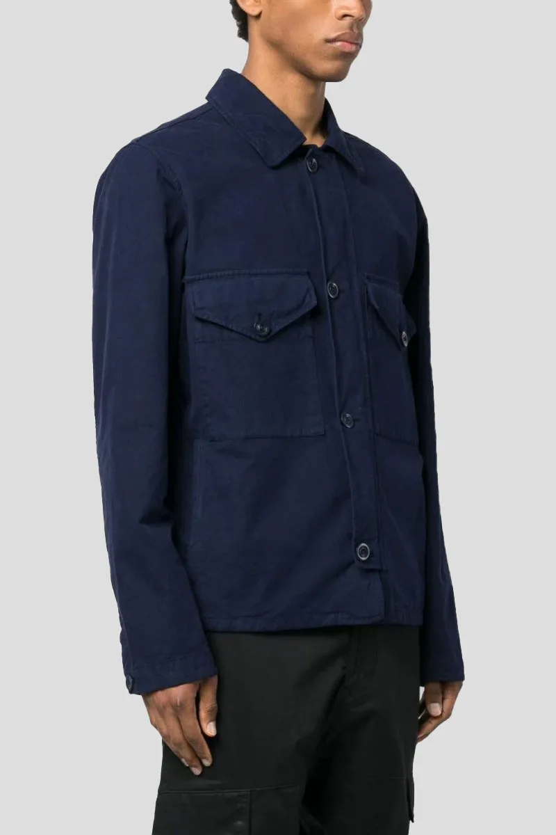 C.P. COMPANY Ανδρικό Μπλε Chest Flap-Pocket Shirt Jacket