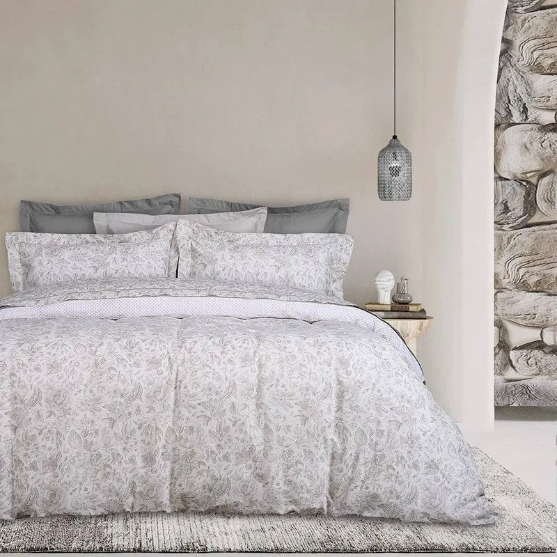 ΚΟΥΒΕΡΛΙ ΥΠΕΡΔΙΠΛΟ DAS HOME HAPPY 9620 ΓΚΡΙ (220X240CM)