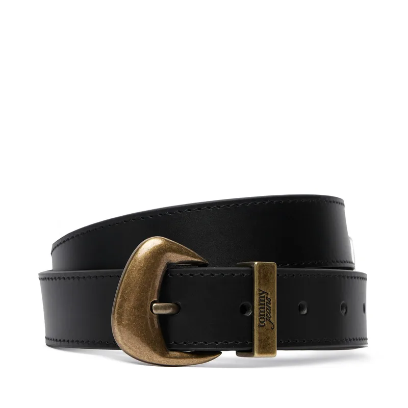 Ζώνη Tommy Jeans Tjw Cool Brass 30 AW0AW18845 Μαύρο