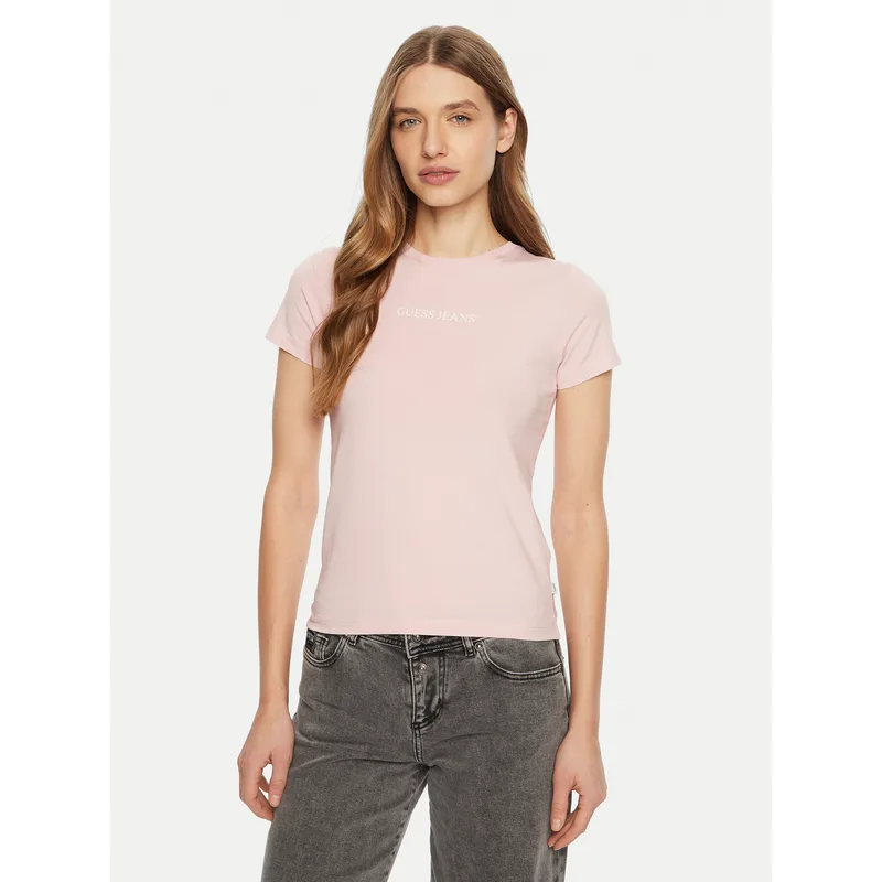 Guess Jeans T-Shirt W4YI01 J1314 Ροζ Regular Fit