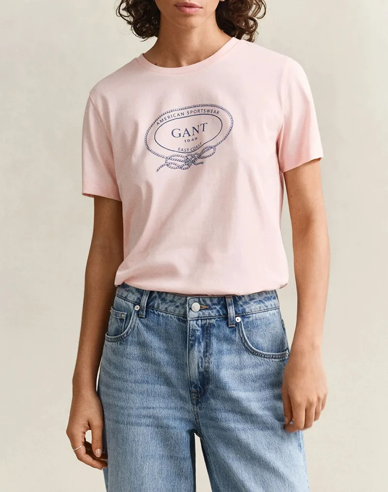 GANT ΜΠΛΟΥΖΑ ΚΜ GRAPHIC PRINT SS T-SHIRT 3GW4201440-647 LightPink