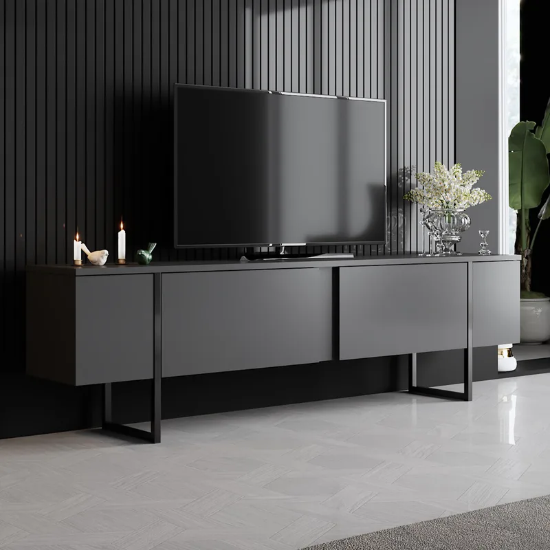 Βάση Τηλεόρασης Luxe - Anthracite, Black 618Bly1104 (180x50x30)