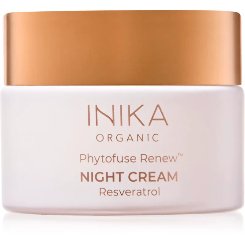 INIKA Organic Phytofuse Renew Rich Night Cream αντιοξειδωτική κρέμα νύχτας με προβιοτικά 50 ml