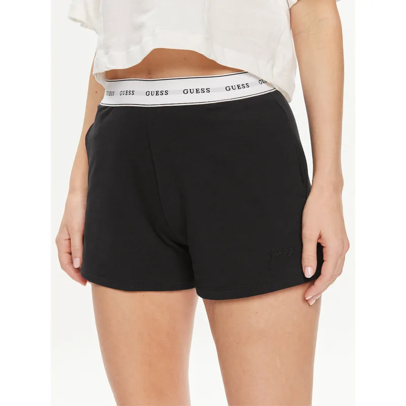 Guess Σορτς πιτζάμας O4GD02 KBS91 Μαύρο Loose Fit