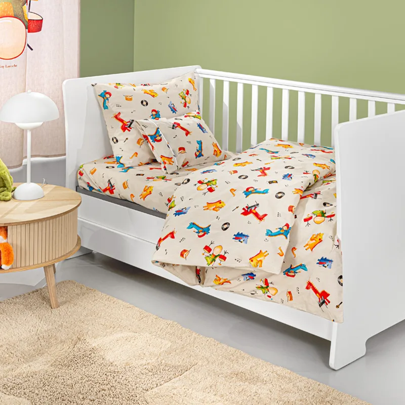Σεντόνια Κούνιας (Σετ) 115X170 Guy Laroche Bebe Band Natural Χωρίς Λάστιχο (115x170)