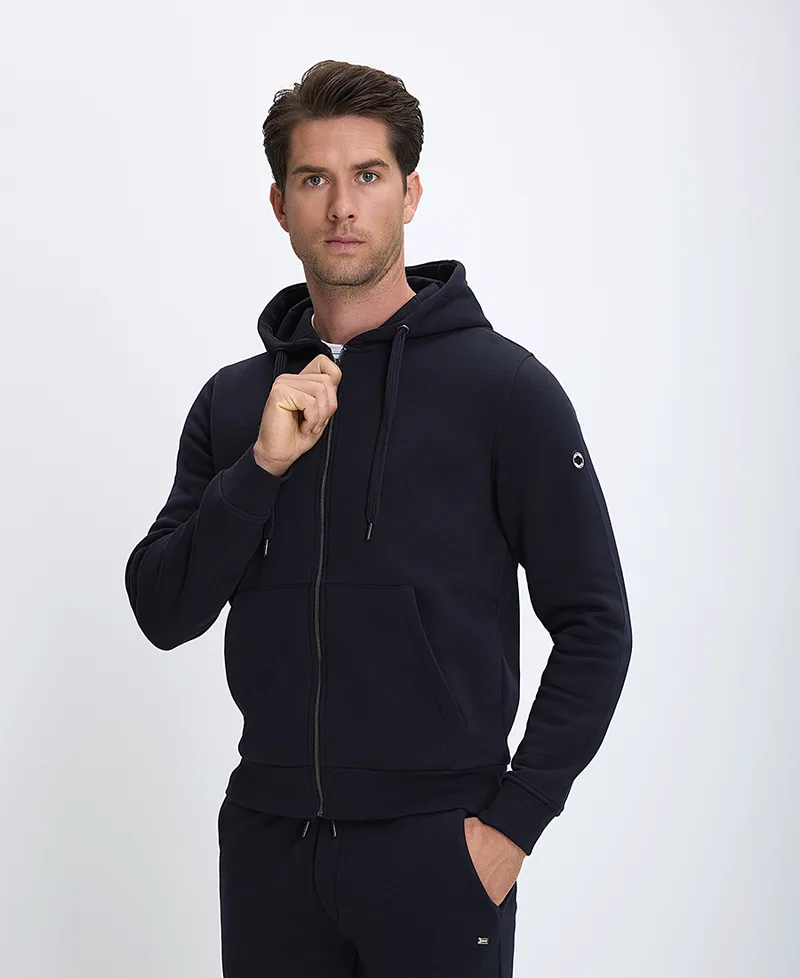 Markup Ανδρική Ζακέτα Φόρμας με Κουκούλα Regular Fit