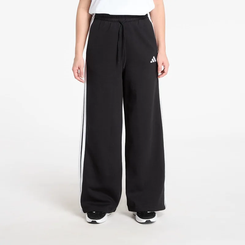 Φόρμα adidas 3-Stripes Fleece Wide Pant Black M