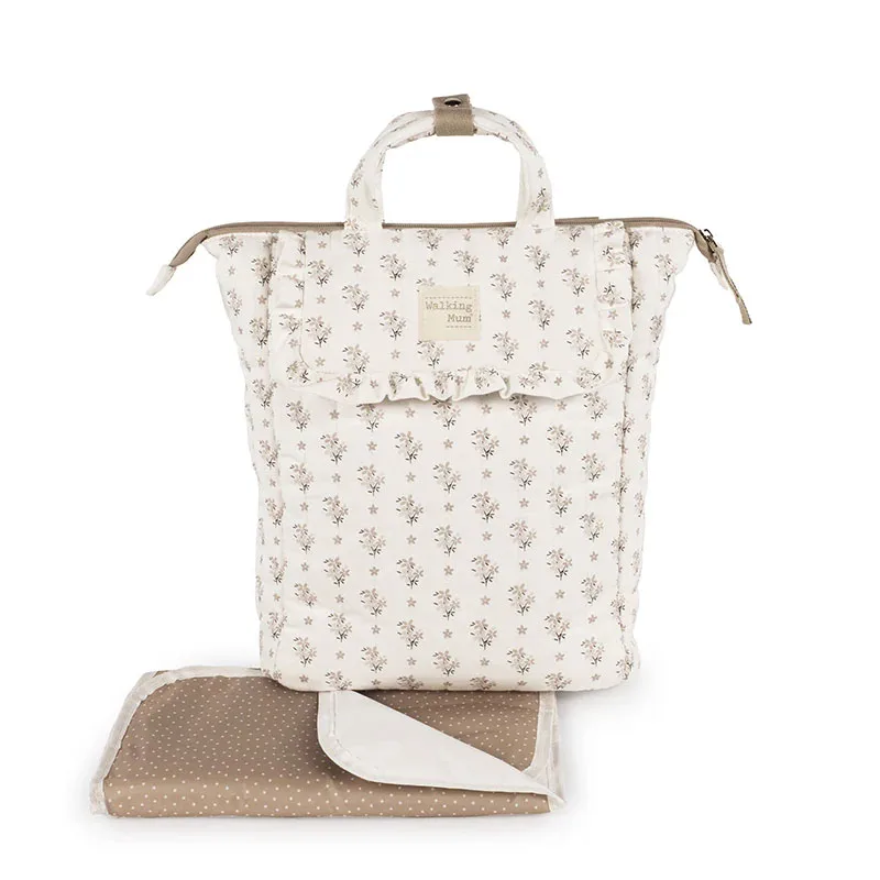 Τσάντα Αλλαξιέρα Backpack (26x12x36) Walking Mum Botton Flowers