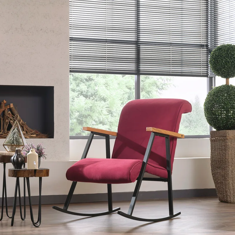 Κουνιστή Πολυθρόνα Yoka - Maroon 859Ftn1706 (55x71x65)
