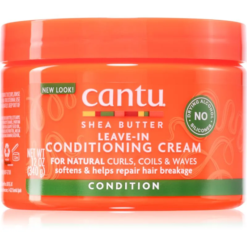 CANTU Shea Butter Leave-In Conditioning Cream κοντίσιονερ χωρίς ξέβγαλμα για σπαστά και σγουρά μαλλιά 340 γρ