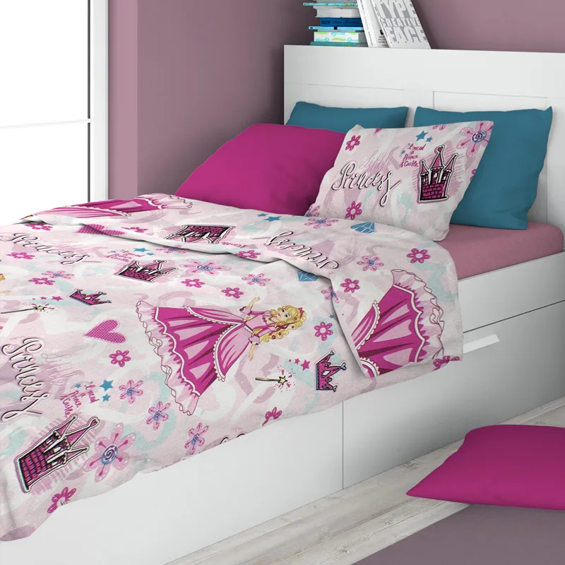 Σεντόνια Μονά Σετ Dimcol Princess 390 Ροζ 160x240