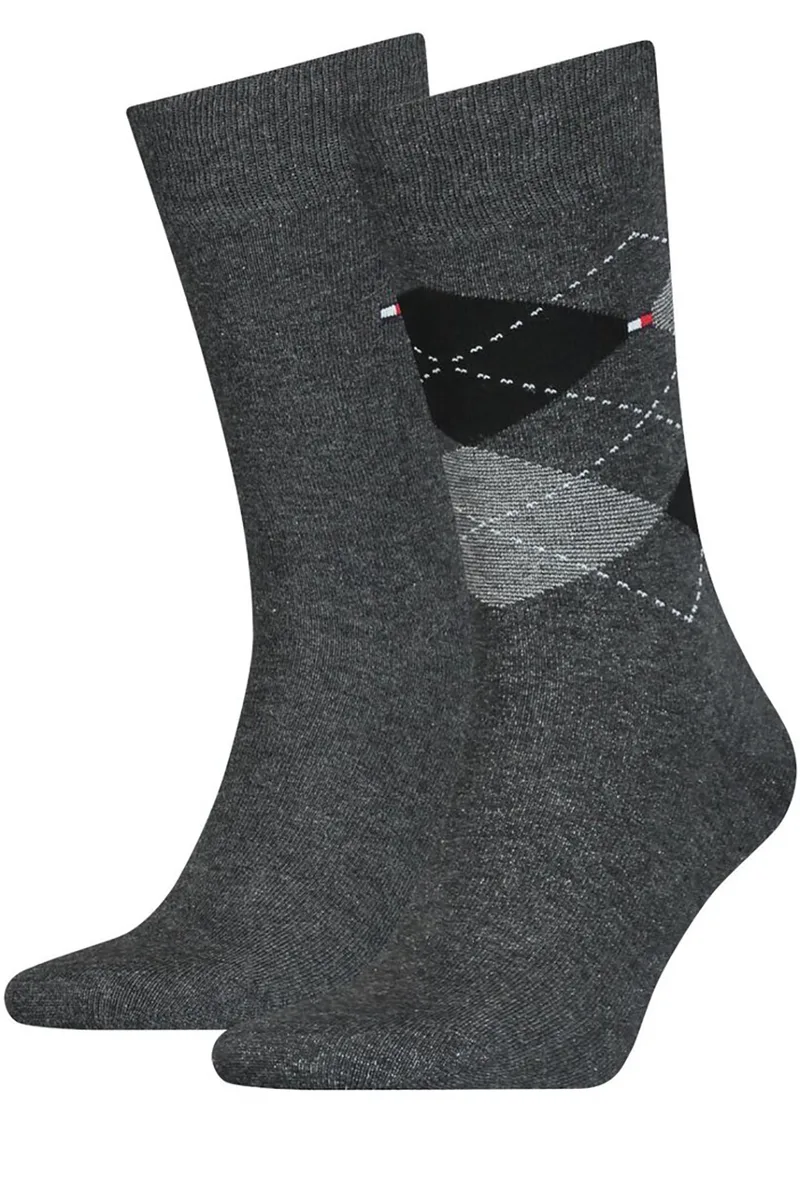 Tommy Hilfiger ανδρικές κάλτσες TH men Check socks 2P (Συσκ. με 2 ζεύγη)-100001495-201