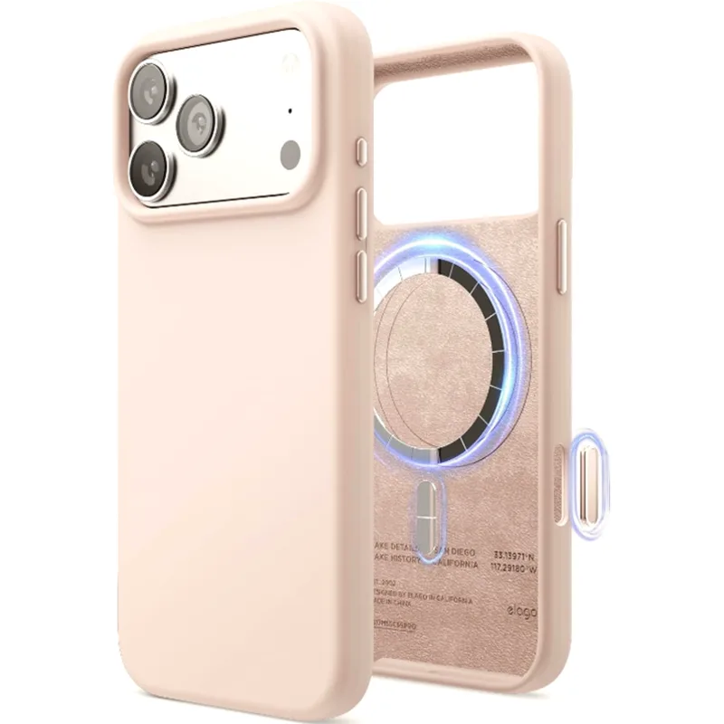Θήκη iPhone 17 Pro Max Elago Magnetic Silicone Case Premium Σιλικόνης με MagSafe - Lovely Ροζ (ES17MSSC69PRO-LPK)