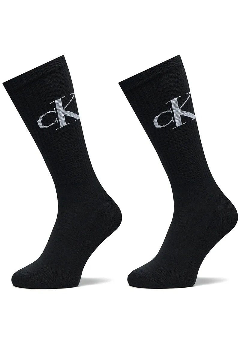 Calvin Klein Jeans ανδρικές αθλητικές κάλτσες με πετσετέ πέλμα CKJ Men Sock Monogram (Συσκ. 2 ζεύγη)-701228802-001