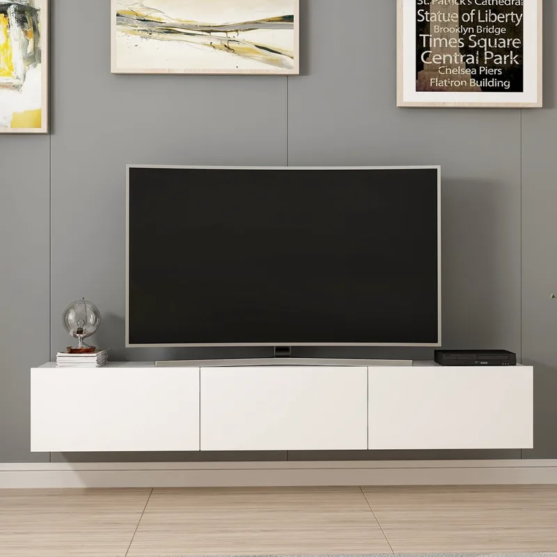 Έπιπλο Τηλεόρασης Rigel - White 506Mnr1101 (180x30x32)