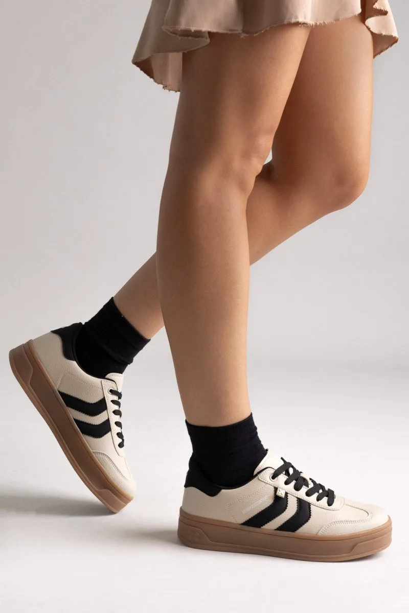 Xti Footwear Platform Sneakers - 144585 - Μπεζ Matte