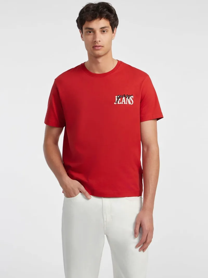Guess Jeans Ανδρικό T-Shirt M4YI48K8FQ4-G585 Κόκκινο
