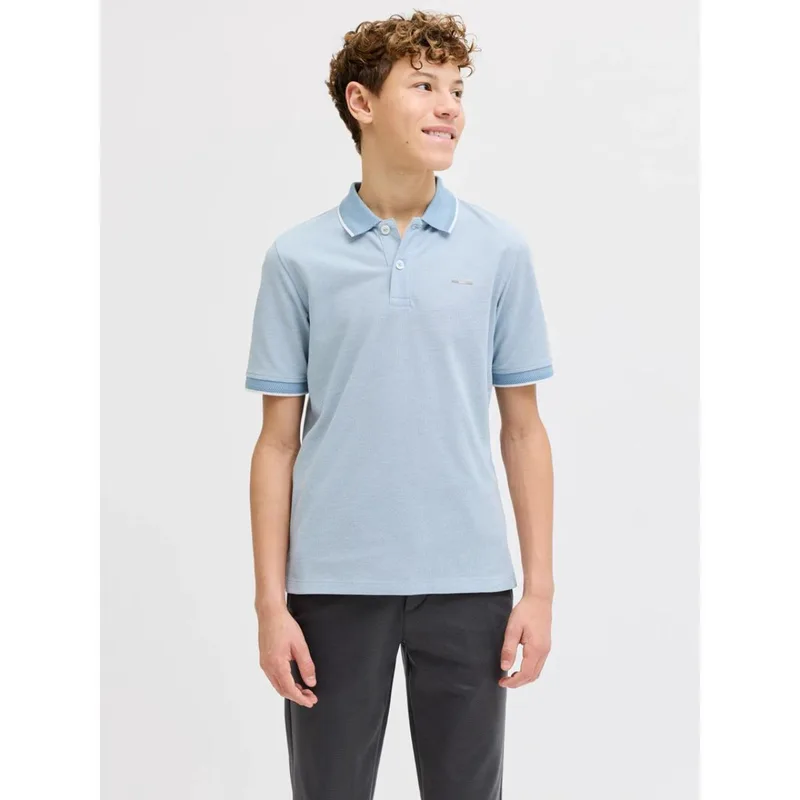 Μπλούζα πικέ πόλο αγόρι Jack & Jones-12279751-Ashley Blue